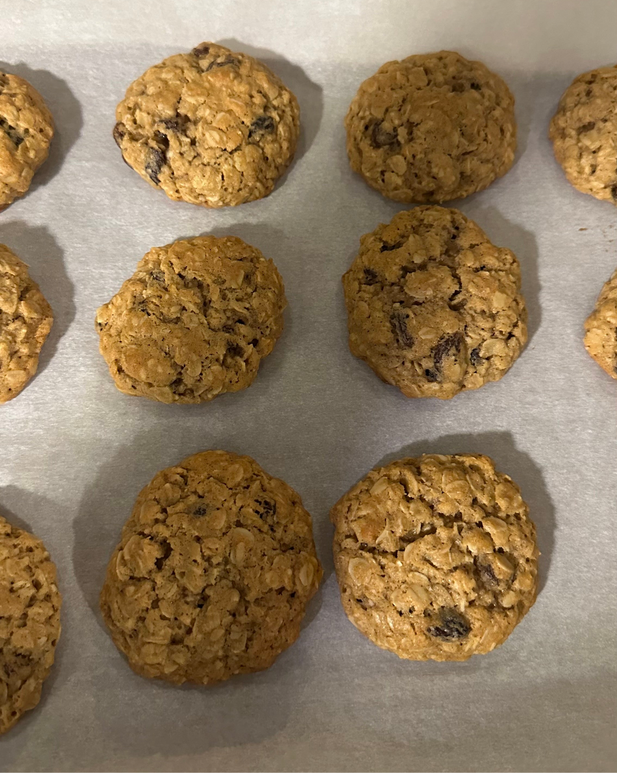 Hearty Oatmeal Raisin Cookies