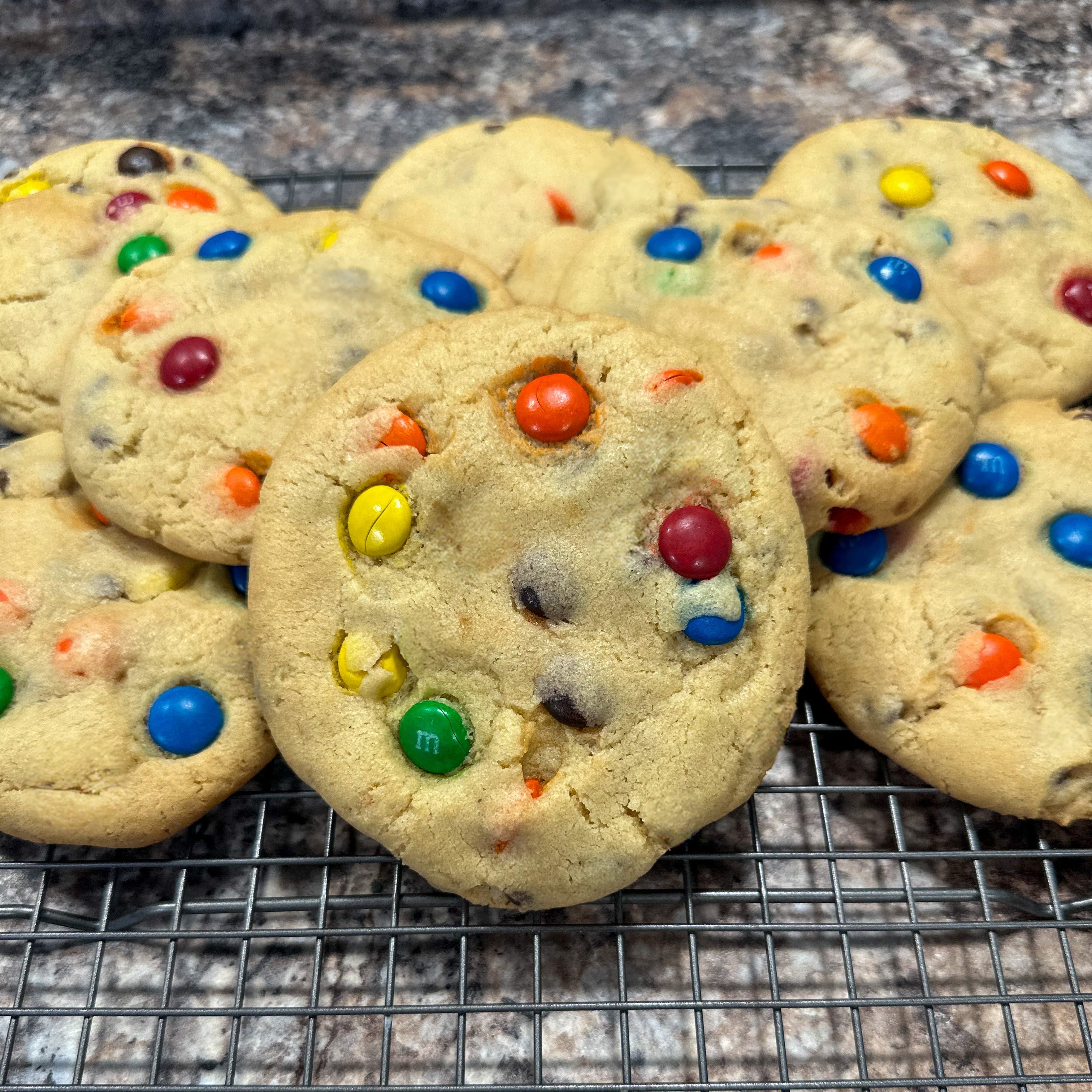 Colorful M&M Cookies
